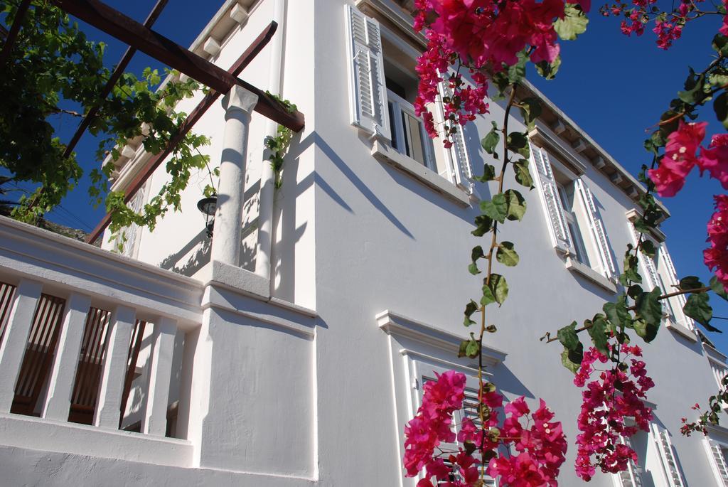 Villa Antipodes exterior with bougainvillea flowers